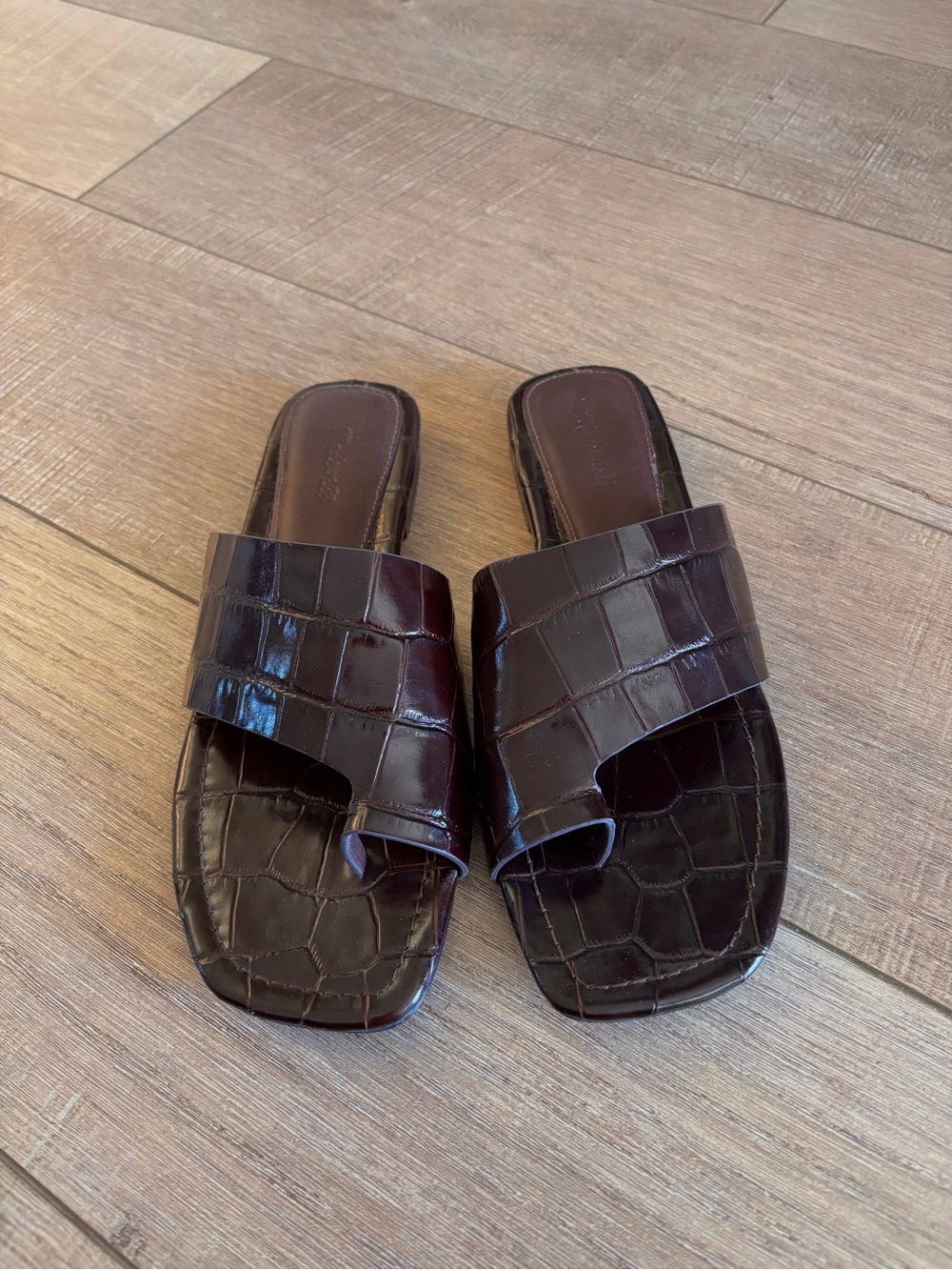Madewell Triple-Buckle Block Heel Sandal in Oiled Suede